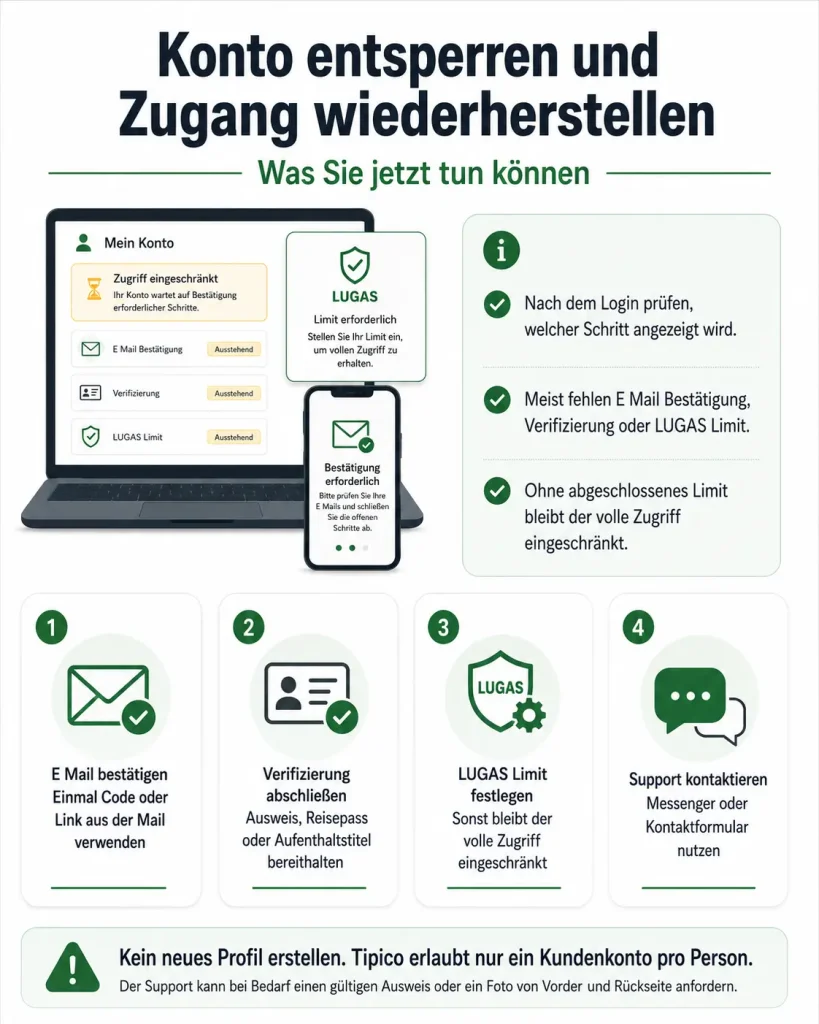 Konto entsperren